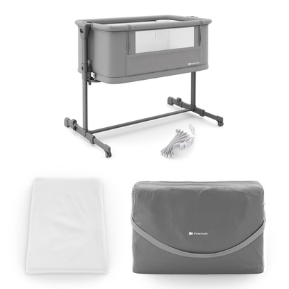 KinderKraft NESTE GROW 2 бебешка кошара DARK GREY