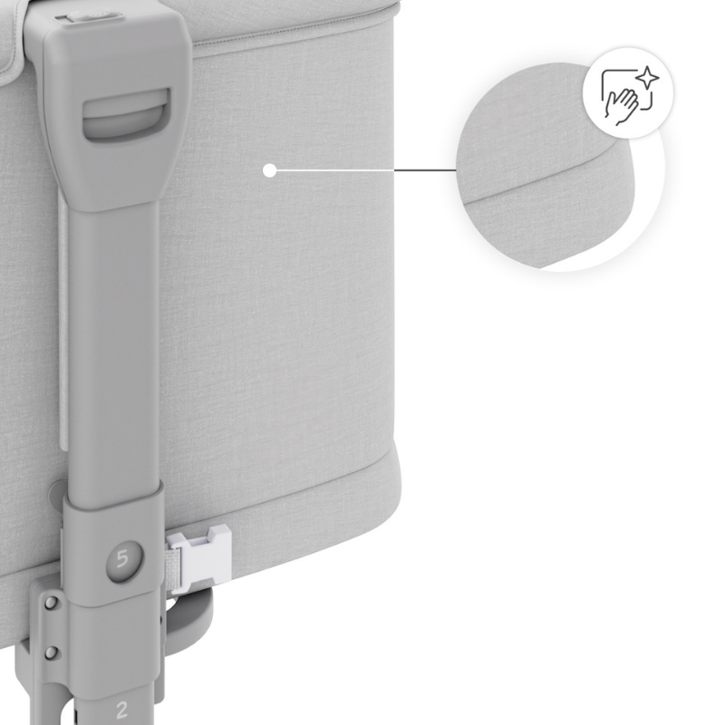 KinderKraft NESTE GROW 2 бебешка кошара LIGHT GREY