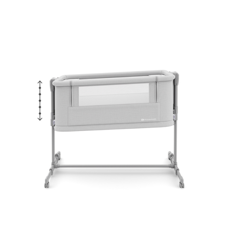 KinderKraft NESTE GROW 2 бебешка кошара LIGHT GREY