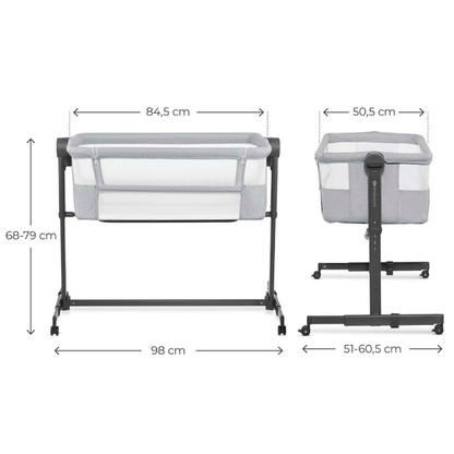 KinderKraft NESTEE UP 2 бебешка кошара GREY