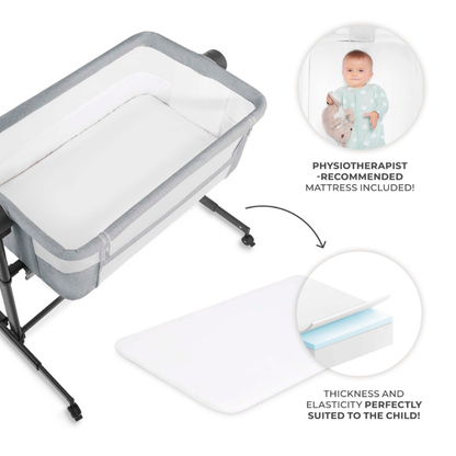KinderKraft NESTEE UP 2 бебешка кошара GREY