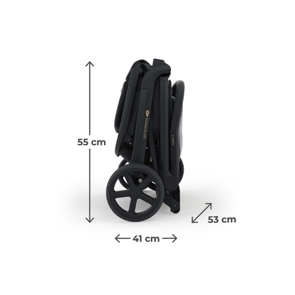 Kinderkraft NUBI 3 бебешка количка MIDNIGHT BLACK