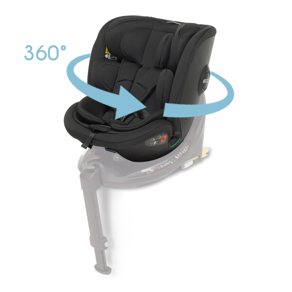 Комплект столче за кола Foppapedretti 3 в 1 Disk Grow i-Size + база Disk i-Size + столче Disk Infant i-Size ebony