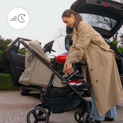 Kinderkraft TRIG 3 бебешка количка с табла ONYX BLACK