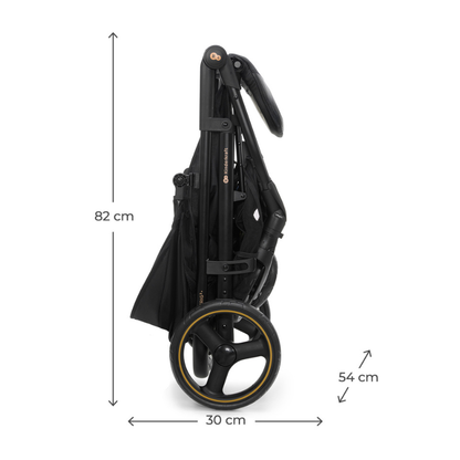 Kinderkraft TRIG 3 бебешка количка с табла ONYX BLACK