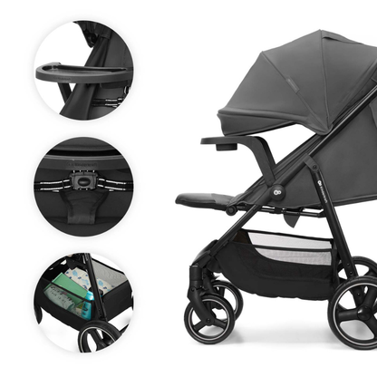 Kinderkraft TRIG 3 бебешка количка с табла GRANITE GREY