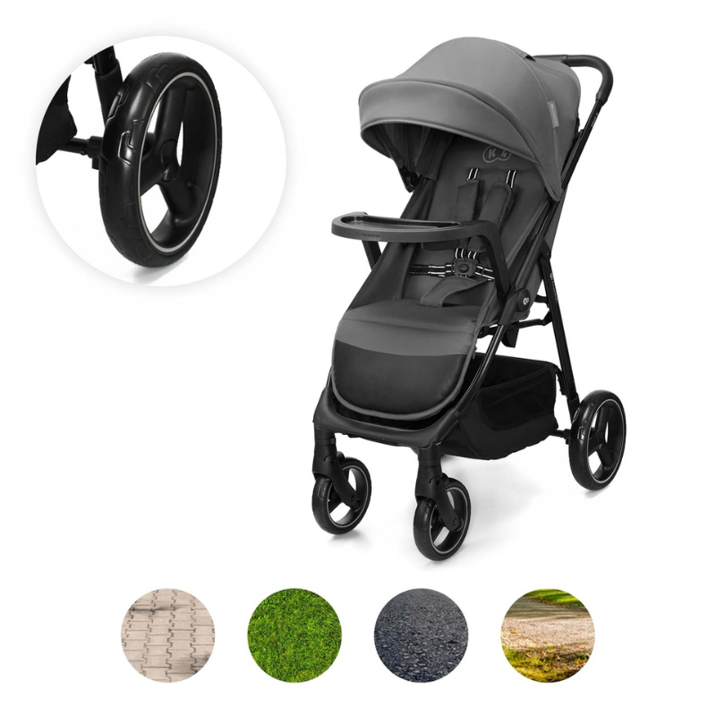 Kinderkraft TRIG 3 бебешка количка с табла GRANITE GREY